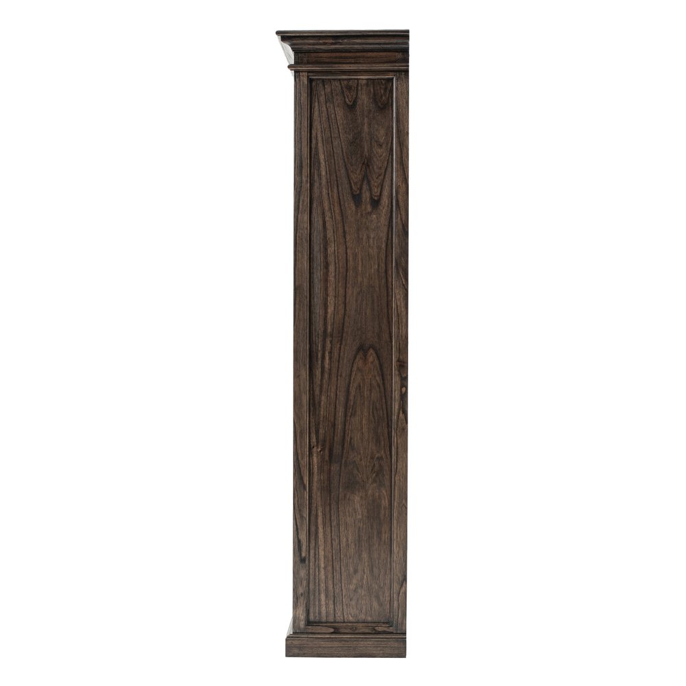 75" Brown and Black  Wood Four Tier Bookcase HomeRoots