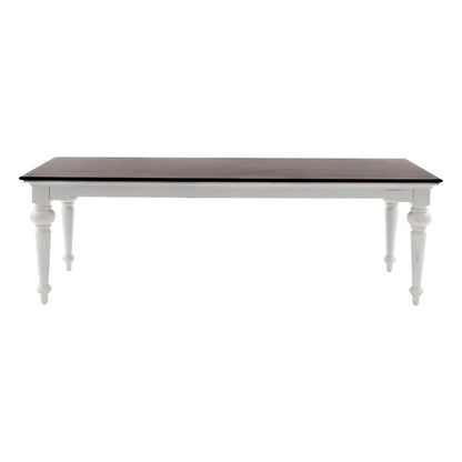 94" Dark Brown And White Solid Wood Dining Table HomeRoots