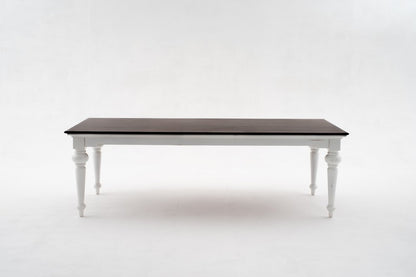 94" Dark Brown And White Solid Wood Dining Table HomeRoots