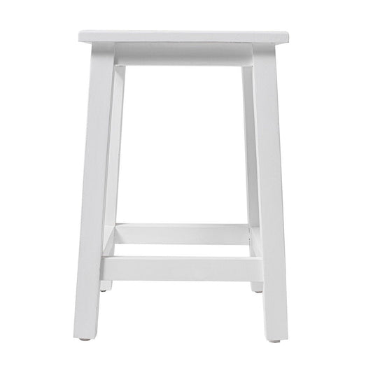 20" White Solid Wood Backless Bar Chair HomeRoots