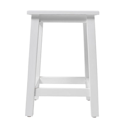 20" White Solid Wood Backless Bar Chair HomeRoots
