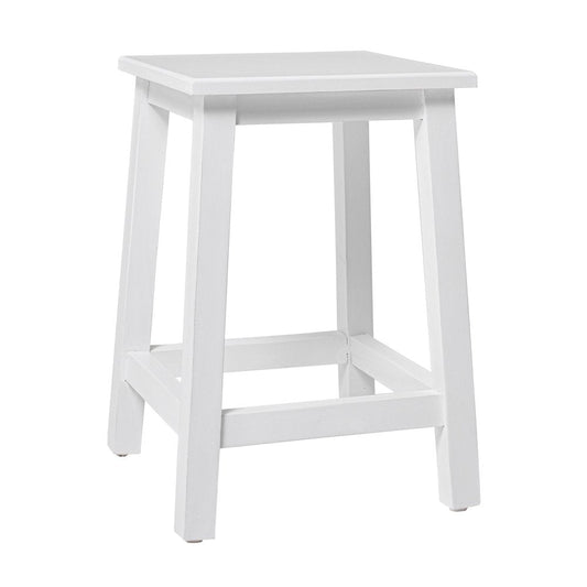 20" White Solid Wood Backless Bar Chair HomeRoots