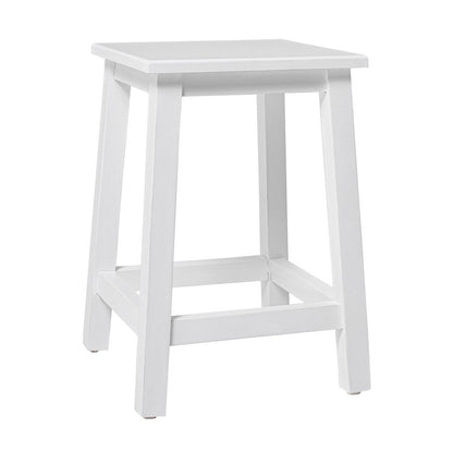 20" White Solid Wood Backless Bar Chair HomeRoots
