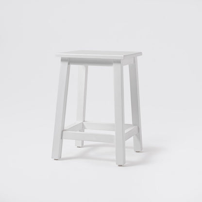 20" White Solid Wood Backless Bar Chair HomeRoots