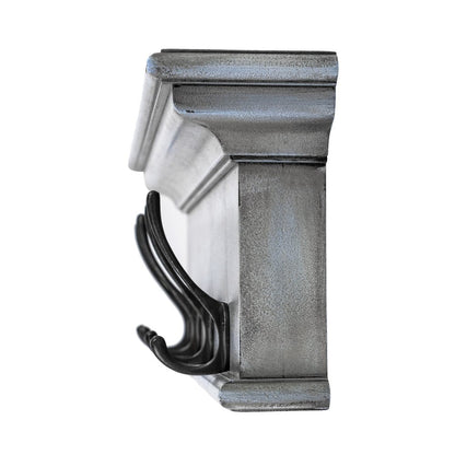 28" Black And Blue Solid Wood Four Hook Wall Mount Coat Rack - FurniFindUSA