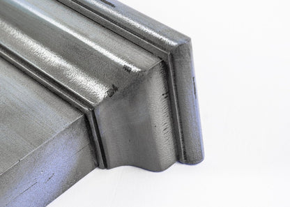 28" Black And Blue Solid Wood Four Hook Wall Mount Coat Rack - FurniFindUSA