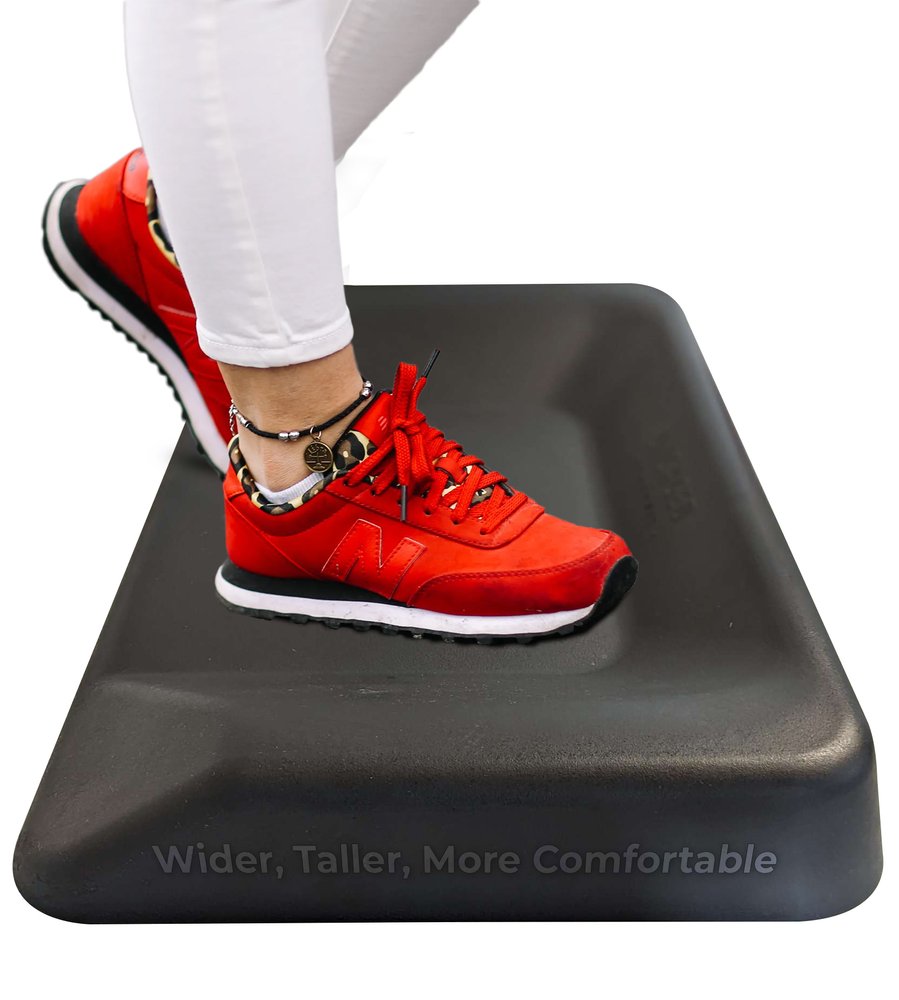 Premium Black Cushion Varied Surface Anti Fatigue Mat HomeRoots