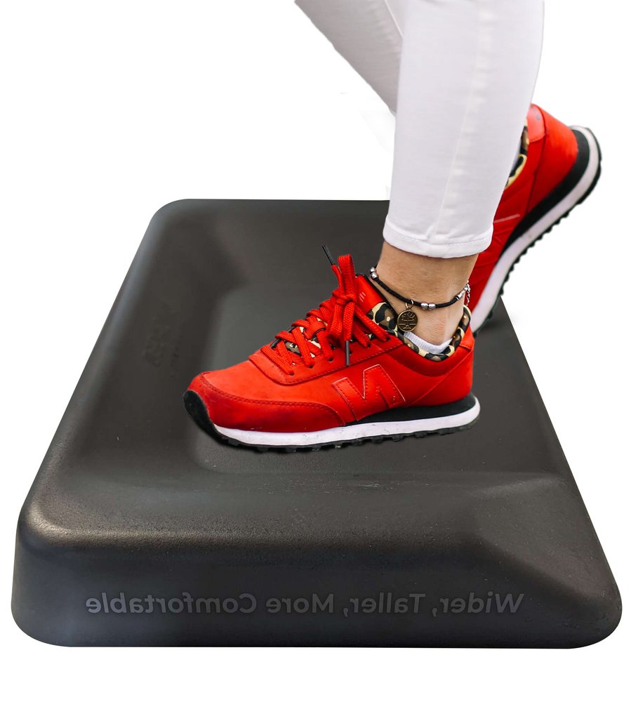 Premium Black Cushion Varied Surface Anti Fatigue Mat HomeRoots