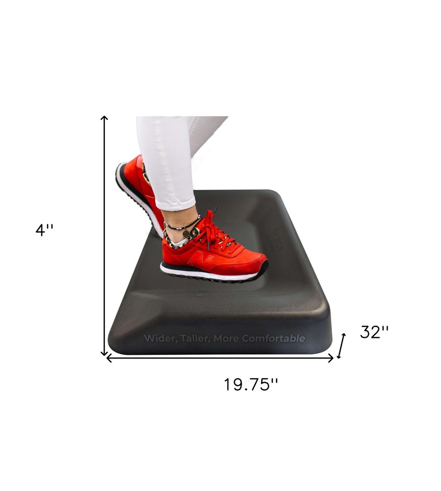 Premium Black Cushion Varied Surface Anti Fatigue Mat HomeRoots