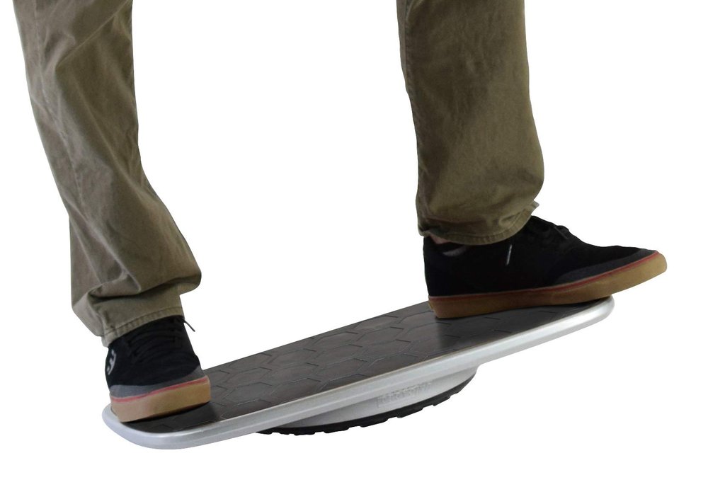Black and White Active Standing Desk Balance Board HomeRoots