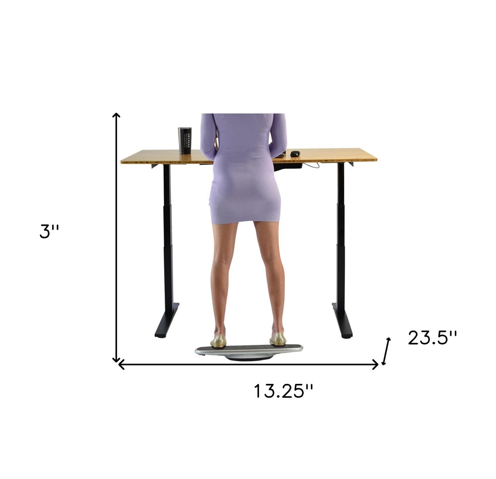Black and White Active Standing Desk Balance Board HomeRoots