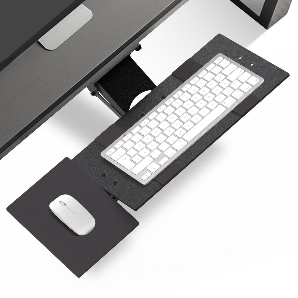 Black Ergonomic Under Desk Pull Out Keyboard Tray HomeRoots