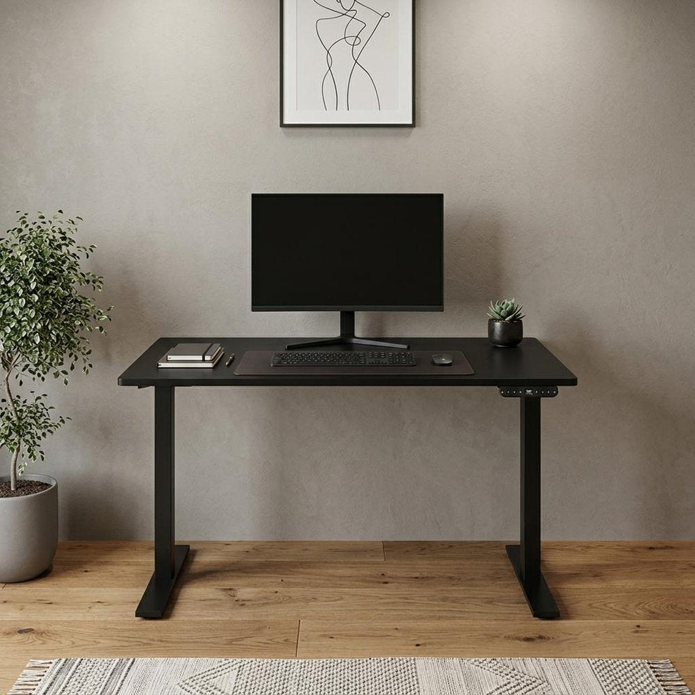 48" Adjustable Black Stainless Steel Standing Desk HomeRoots