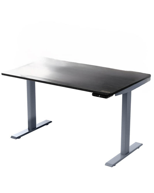 48" Adjustable Black and Gray Stainless Steel Standing Desk HomeRoots