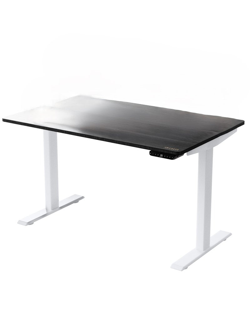 48" Adjustable Black and White Stainless Steel Standing Desk HomeRoots