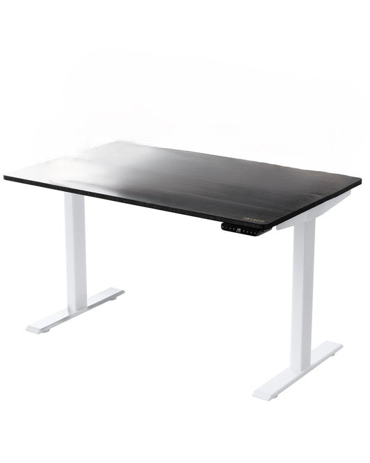 48" Adjustable Black and White Stainless Steel Standing Desk HomeRoots