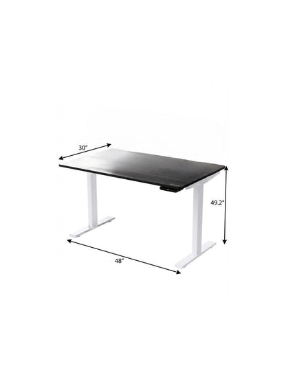 48" Adjustable Black and White Stainless Steel Standing Desk HomeRoots