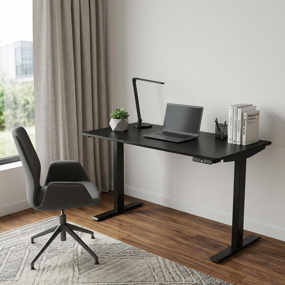 60" Adjustable Black Stainless Steel Standing Desk — view 1