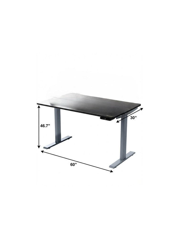 Adjustable Black and Gray Stainless Steel Rolling Standing Desk HomeRoots