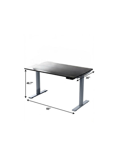 Adjustable Black and Gray Stainless Steel Rolling Standing Desk HomeRoots