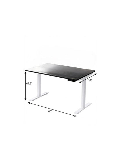 60" Adjustable Black and White Stainless Steel Standing Desk HomeRoots