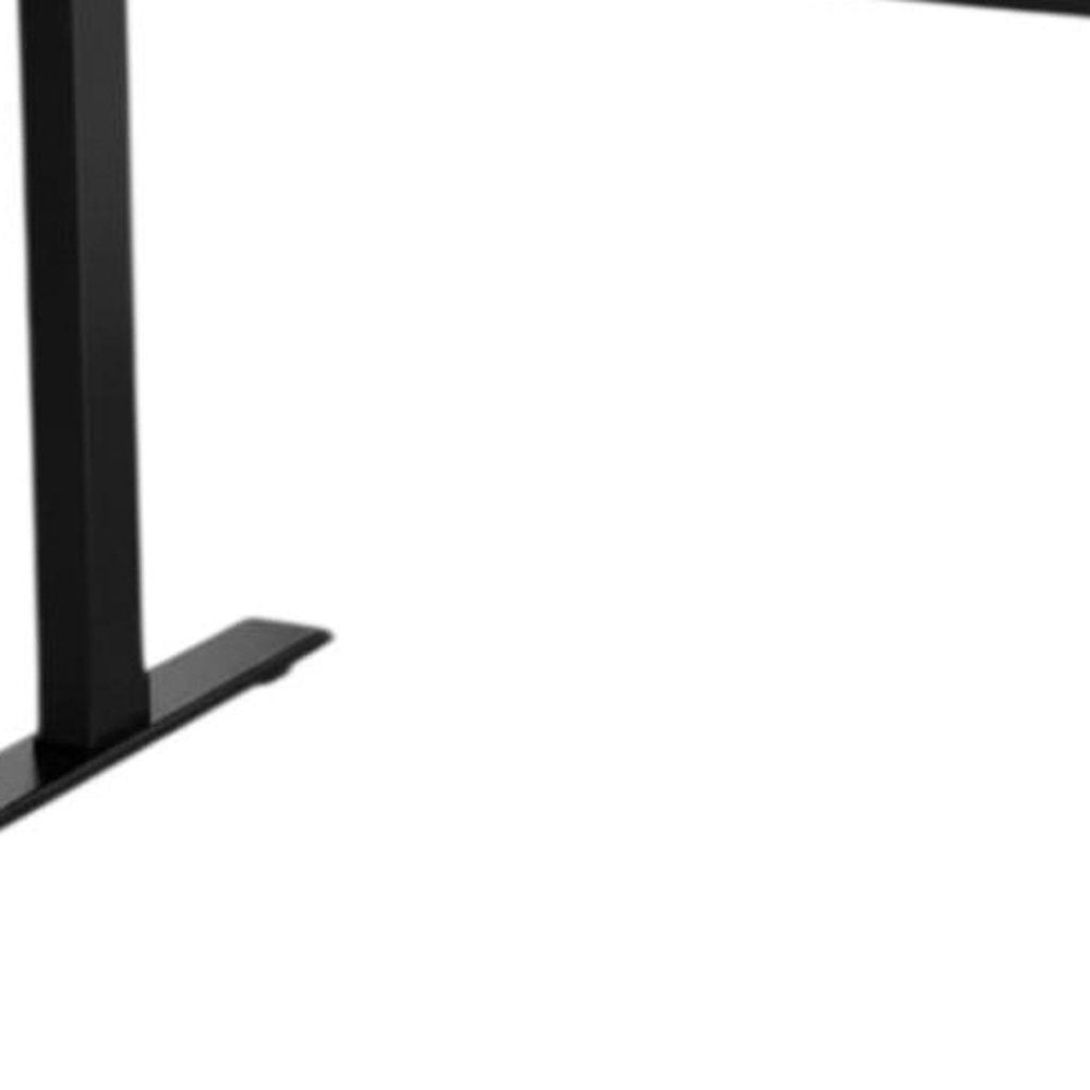 48" Adjustable Black Stainless Steel Computer Desk HomeRoots