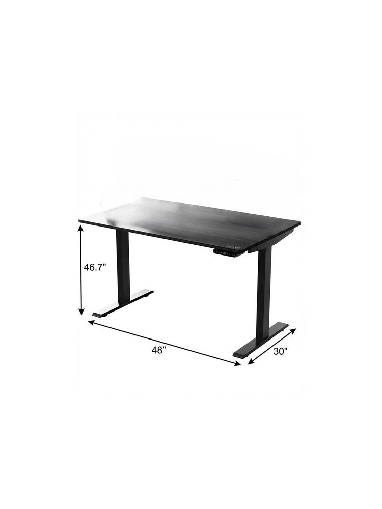 48" Adjustable Black Stainless Steel Computer Desk HomeRoots