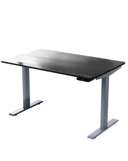 48" Adjustable Black and Gray Stainless Steel Computer Desk HomeRoots