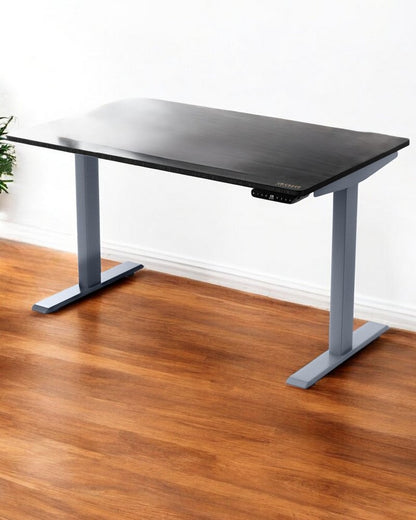 48" Adjustable Black and Gray Standing Desk HomeRoots