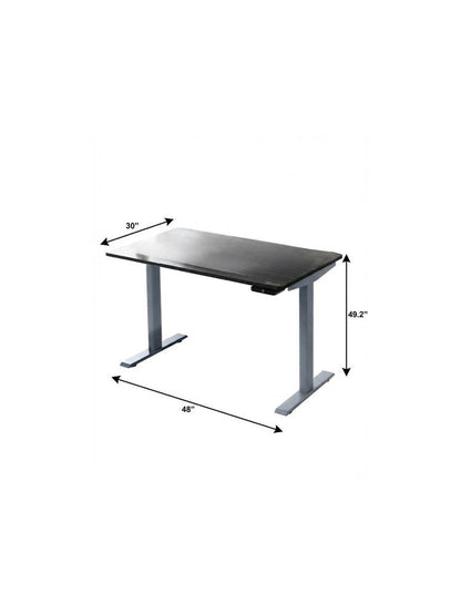 48" Adjustable Black and Gray Standing Desk HomeRoots