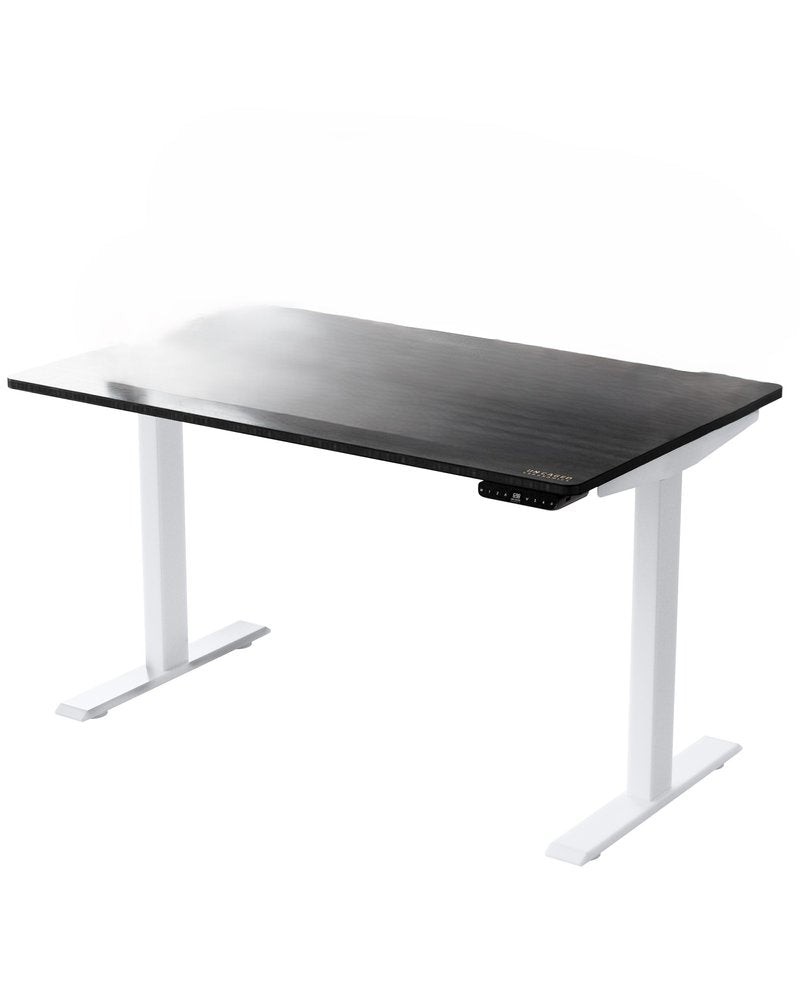 48" Adjustable Black and White Stainless Steel Computer Desk HomeRoots