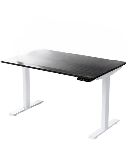 48" Adjustable Black and White Stainless Steel Computer Desk HomeRoots