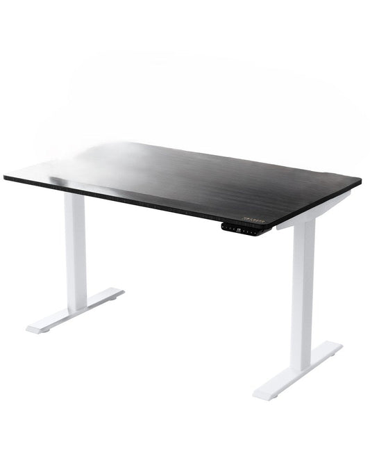 48" Adjustable Black and White Stainless Steel Computer Desk HomeRoots
