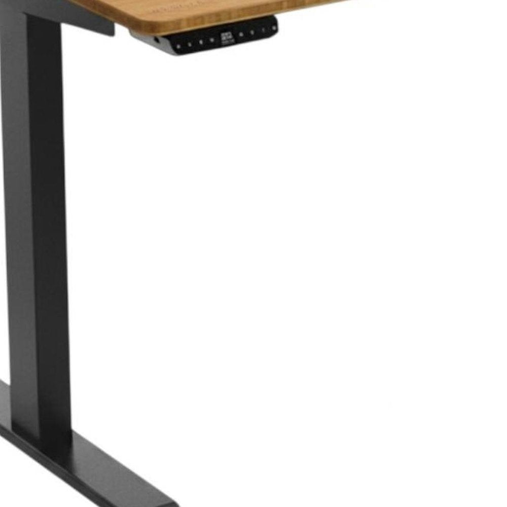 48" Adjustable Brown and Black Standing Desk HomeRoots