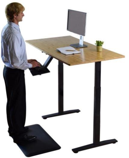 Natural Bamboo Dual Motor Electric Office Adjustable Computer Desk - FurniFindUSA