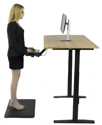 Natural Bamboo Dual Motor Electric Office Adjustable Computer Desk - FurniFindUSA