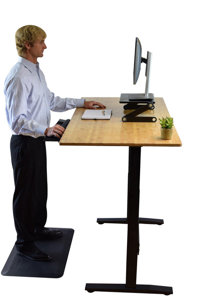 Natural Bamboo Dual Motor Electric Office Adjustable Computer Desk - FurniFindUSA