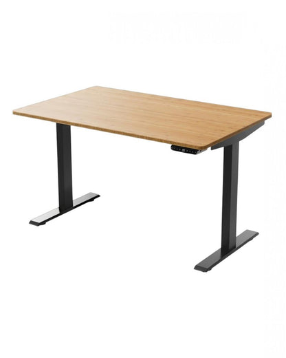 48" Adjustable Brown and Black Stainless Steel Computer Desk HomeRoots