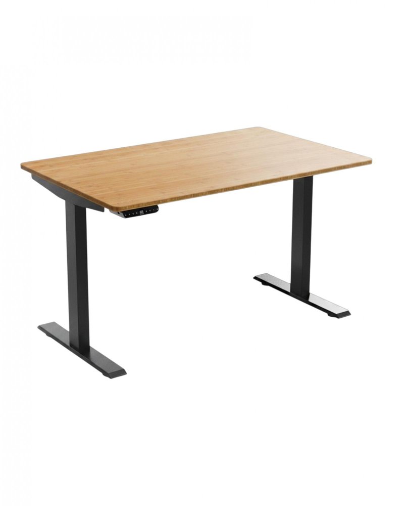60" Adjustable Brown and Black Standing Desk HomeRoots