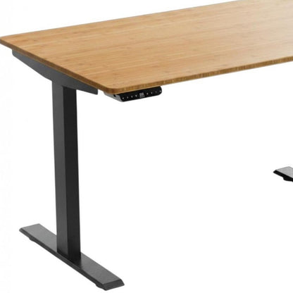 60" Adjustable Brown and Black Standing Desk HomeRoots