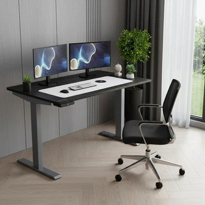 Adjustable Black and Gray Stainless Steel Rolling Computer Desk HomeRoots