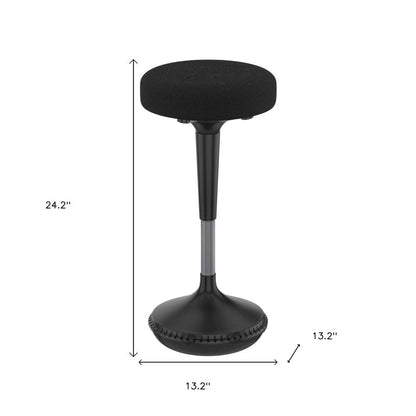 Black and Gray Adjustable Height Swivel Office Chair HomeRoots