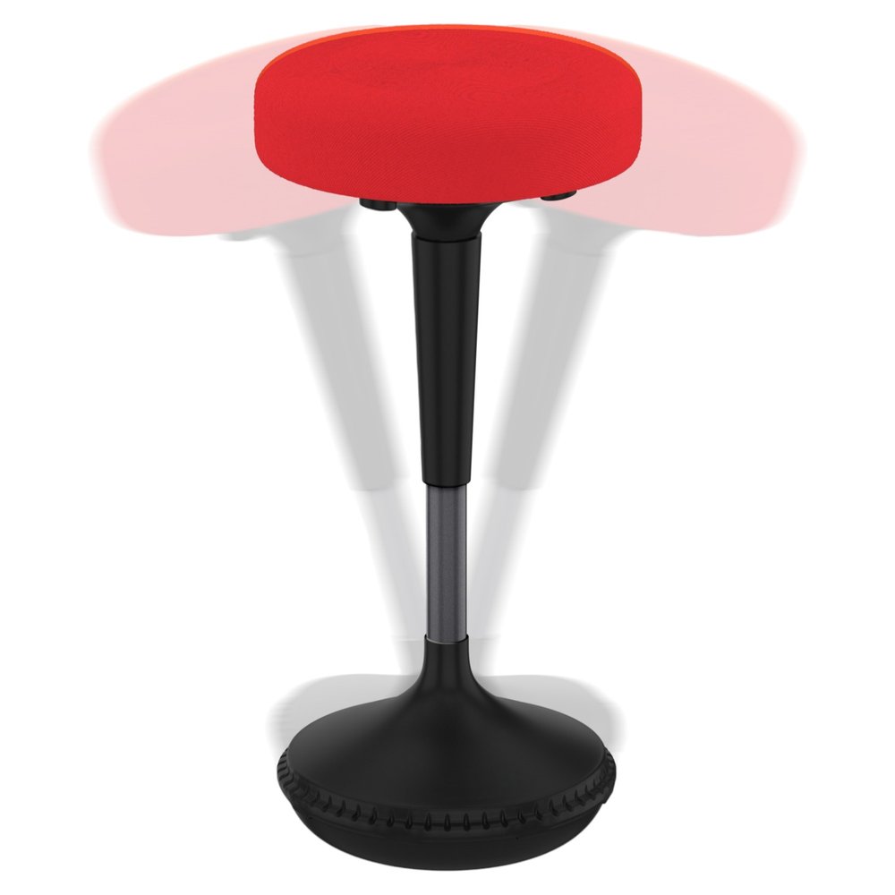 Red and Black Adjustable Height Swivel Office Chair HomeRoots