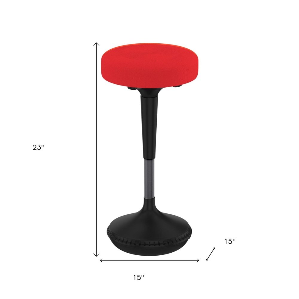Red and Black Adjustable Height Swivel Office Chair HomeRoots