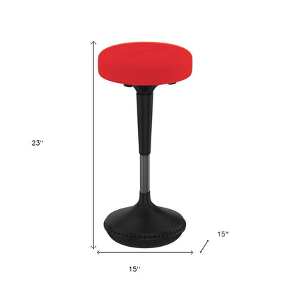 Red and Black Adjustable Height Swivel Office Chair HomeRoots