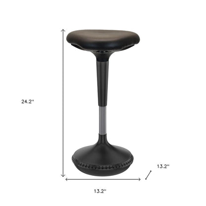 Black Adjustable Height Swivel Office Chair HomeRoots