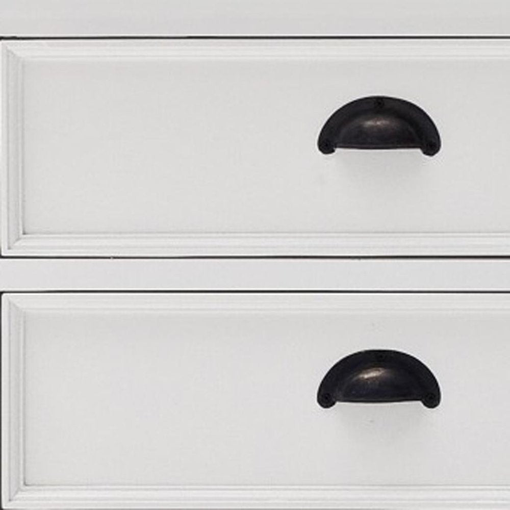 71" Classic White Entertainment Unit with Two Drawers HomeRoots