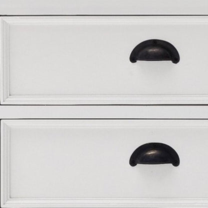 71" Classic White Entertainment Unit with Two Drawers HomeRoots