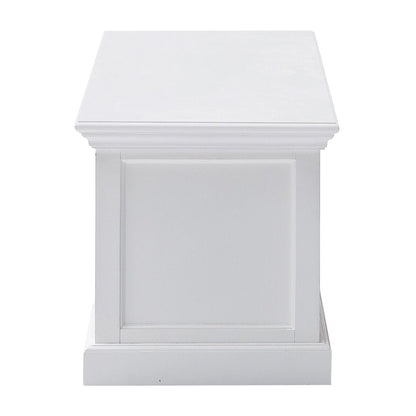 71" Classic White Entertainment Unit with Two Drawers HomeRoots