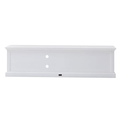 71" Classic White Entertainment Unit with Two Drawers HomeRoots